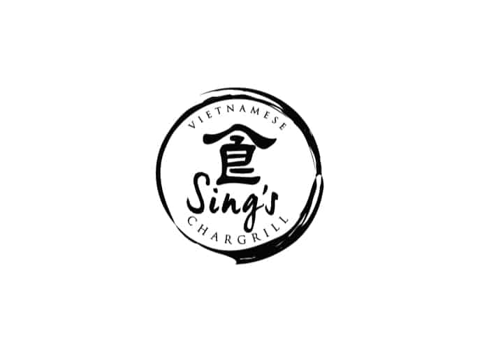 Sing's Vietnamese Chargrill Logo design by Daniel Sim